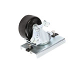 Caster With Brake, 4", Swivel Plate