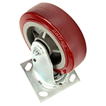 6" SWIVEL RED POLY -CW-